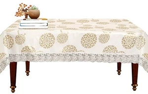 PVC 4 Seater Center Table Cover White US - Picture 1 of 2