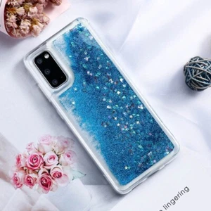 Coque pour Samsung Galaxy S21 Ultra S20Fe Dynamique Liquide Bump Paillettes Etoiles Cover - Photo 1 sur 12