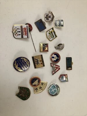 Olympic 17 Piece Olympic Box Marathon Thunderbird Sport Pin Lot Bundle - Image 1 of 4