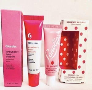 Bálsamo Brillante Dotcom Fresa y Lanolips 101 Ungüento Fresa Bálsamo Labial Set - Imagen 1 de 8