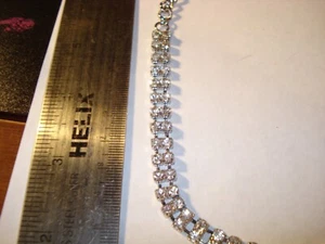 2-Strand Clear Rhinestone Choker Necklace new - Picture 1 of 4