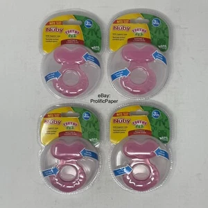 *4 PACK* Nuby Silicone Teethe-EEZ Teether with Bristles, Hygienic Case, BPA FREE - Picture 1 of 6