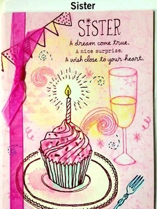 SCHWESTER GEBURTSTAG Karte "ALLES GLÜCKLICHE GEBURTSTAG zu meiner SCHWESTER Freundin"" 15 Optionen Markenzeichen 37A - Bild 1 von 39