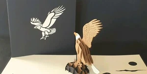Powerfull Eagle in 3D Pop up Card.(Mother's day, Birthday, Get well, Thank you.. - Picture 1 of 6