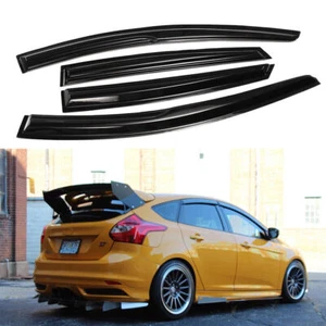 For 2012-18 Ford Focus Hatchback Window Visor Rain Guards Shade Wind Deflectors - Picture 1 of 12