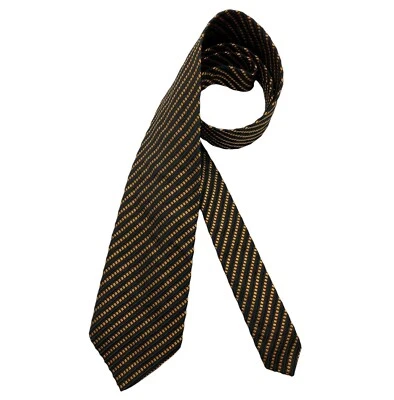 Corbata KENZO HOMME Negro/Naranja Rayas Mezcla Seda LUJO ITALIA Foto 1 de 4