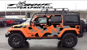 Juego de calcomanías de vinilo Urban Camo-4 puertas para Jeep Wrangler, vehículos, gráficos personalizados - Imagen 1 de 6