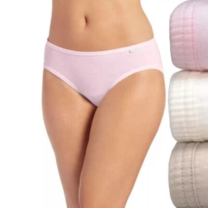 Women's 3-Pack Jockey Elance 100% Cotton Bikini Panties Pale Cosmetic Size 6 - Picture 1 of 2