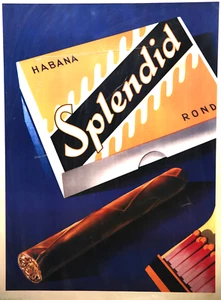 Cigar Vintage Sign Splendid Habana Rond Matches Smoker Decorative Image - Picture 1 of 8