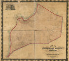 1858 Farm Line Map of Jefferson County Kentucky Louisville