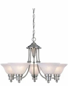 Hardware House Bristol 5 Light Chandelier, 24"x15", Satin Nickel - Picture 1 of 7