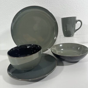 Josef Mãser Maser olivgrün Set Tisch Speiseteller Schale Becher Beilagenteller Salat - Bild 1 von 23