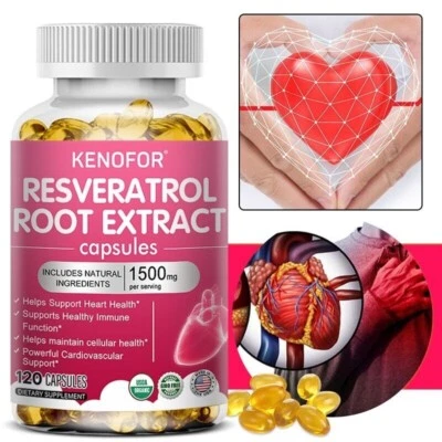 KENOFOR Resveratrol 1500 mg Anti-Aging-Ergänzungsmittel für die Herzgesundheit