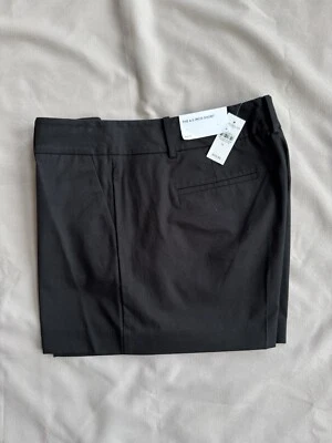 Pantalones Cortos de Vestido Ann Taylor NEGROS Talla 14 Entrepierna 4 1/2 Pulgadas.-NUEVO CON ETIQUETAS- Foto 1 de 4