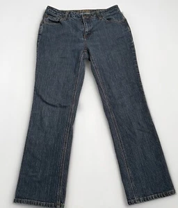 Para mujer St John's Bay talla Pantalones de mezclilla azules elásticos tiro medio pierna recta 12P-32" - Imagen 1 de 9