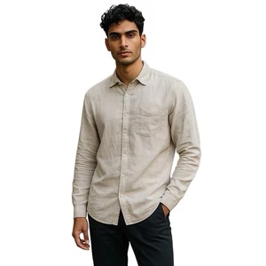 Connor Men's Shirt Size Large Beige Long Sleeve Casual Dress - Picture 1 of 11