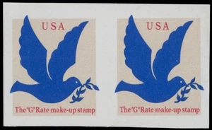 1994, USA , MAKE UP 'G' (3C), HORIZONTAL IMPERFORATE PAIR, NH, SC.#2877a - Picture 1 of 2
