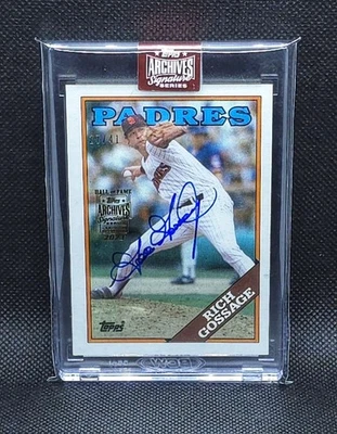 2023 Topps Archives Rich 'Goose' Gossage Signature Series Auto #'d/41 Salón de la fama 1988 Foto 1 de 2