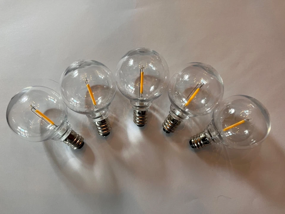 G40 LED Bulbs 25-Pack, 1W E12 Shatterproof, 4000K Cool White, indoor/outdoor - Image 1 of 1