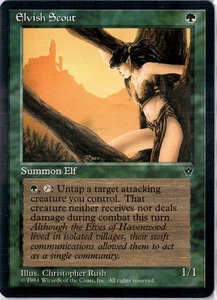 Elvish Scout (Rush) Fallen Empires Regular Magic: The Gathering NM - Picture 1 of 2