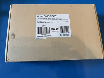 Tripp Lite DisplayPort USB KVM Switch 4-Port 4K 60Hz HDR DP 1.4 USB Sharing - Image 1 of 4