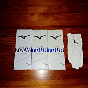 3 Mizuno TOUR Cabretta Leder Golfhandschuhe groß links für RH-Spieler - Bild 1 von 1