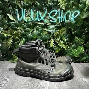 Palladium Men's Pampa High Cuff Soft Leather Boots Military Green US 9.5 - Picture 1 of 9