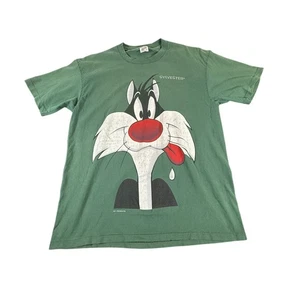 Vintage 1993 Looney Tunes Sylvester Shirt Size XL Single Stitch Big Face Anvil - Bild 1 von 8
