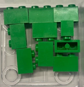 LEGO 1 x 2 Brick, Bright Green, 3004 QTY 10 Free Shipping - Picture 1 of 1
