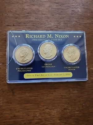Richard M. Nixon 2016 U.S. Presidential $1 Dollar Coin Set Collectible - Image 1 of 2
