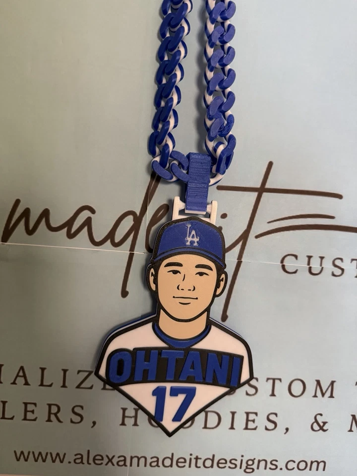 OHTANI HYPE CHAIN  LA’s superstar with this custom 3D printed Ohtani medallion - Image 1 of 3