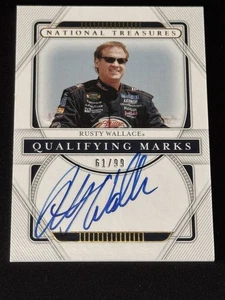 2021 Panini National Treasures Qualifying Marks #61/99 Rusty Wallace Auto Racing - Picture 1 of 3