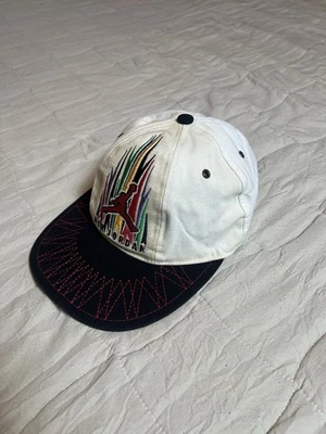 Vintage Nike Air Jordan Legendary Jumpman Youth Snapback Cap Hat Rare White - Image 1 of 4