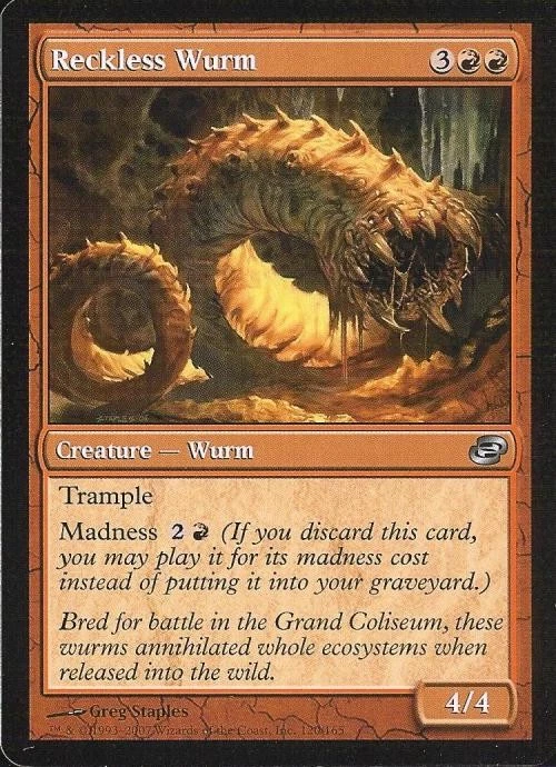 Reckless Wurm - Medium Play MTG Planar Chaos - Image 1 of 1
