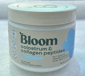 BLOOM Colostrum & Collagen Peptides UNFLAVORED, 25 Servings Exp 12/2026 - Picture 1 of 2