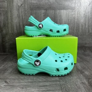 CROCS Classic Infant size 5 Lagoon Teal Clogs - Picture 1 of 9