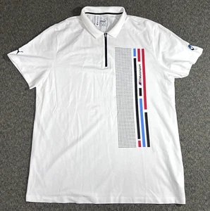 Puma BMW Motorsport M Series 1/4 Zip Polo Shirt Mens Size 2XL White Short Sleeve - Picture 1 of 17