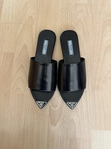 Mules de cuero negro Prada - talla 35/Reino Unido 2 - Imagen 1 de 11