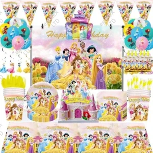 Disney PRINCESS Birthday Party Supplies Tableware Girls Decorations & Balloons - Picture 1 of 44