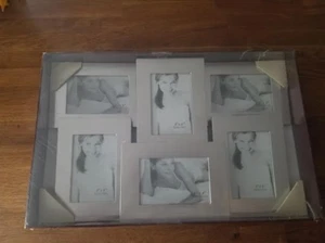 Silver-framed Family Photo Collage with Six 6" x 4" frames, Wall-decor/ Gift. - Picture 1 of 3