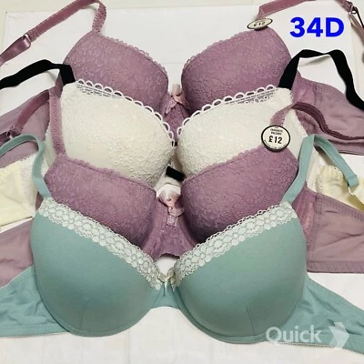 34D - Sujetadores acolchados nuevos 4 piezas Next surtidos Foto 1 de 4