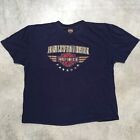 2011 Harley Davidson Men's 2Xl T-Shirt Blue Double Sided Knoxville Tn Motorcycle