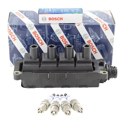 Kit de bobina de encendido y 4 bujías de níquel Bosch para BMW 318i 318is Z3 L4 M42 M44 Foto 1 de 3