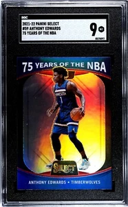 ANTHONY EDWARDS 2021-22 Select #59 75 Yrs.. Silver Prizm NBA Timberwolves SGC 9 - Imagen 1 de 2