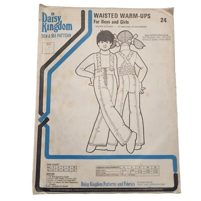 Daisy Kingdom Children's Waisted Warm Ups Ski Pants SZ 4-12 Vintage Cut 1970's - Image 1 of 4