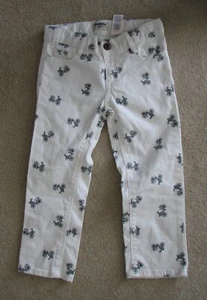 Osh Kosh Bicycle Bikes Print Off White Girls Jeans Pants 5 super cute - Picture 1 of 2
