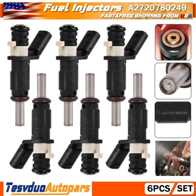 Inyectores de combustible para Mercedes-Benz C280 C300 GL550 ML350 CL550 6 piezas A2720780249 Foto 1 de 4