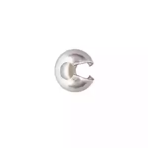 Perline copri crimpatura argento sterling 925 4 mm 15 pezzi #5402-4 - Foto 1 di 2