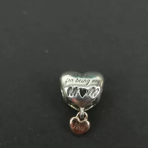 Authentic PANDORA Moments Love You Mum Heart Charm 788830C00 - Picture 1 of 5