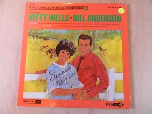 AUTOGRAPHED~" KITTY WELLS & BILL ANDERSON " -33 1/3 LP-PHONOGRAPH~RECORD ALBUM - Picture 1 of 4